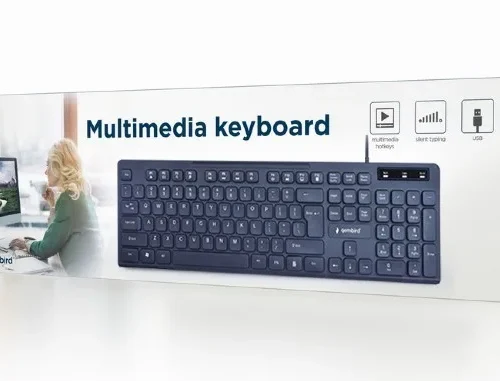 Alternative view of Gembird Keyboard KB-MCH-04 layout US