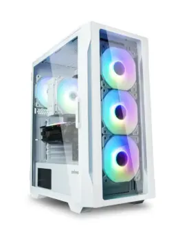 Zalman кутия за компютър I3 Neo TG бял Mid Tower RGB fan x4 бял
