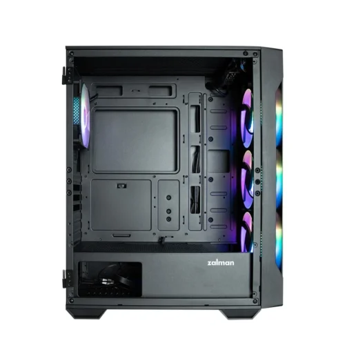 Alternative view of Zalman кутия за компютър I3 Neo TG Mid Tower RGB fan x4, черен