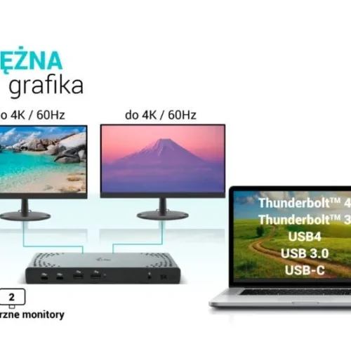 i-tec Docking Station USB 3.0 / USB-C / Thunderbolt 3 Dual Display Gen2 + Power Delivery