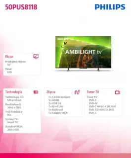 Alternative view of Philips TV LED 50 inch 50PUS8118/12