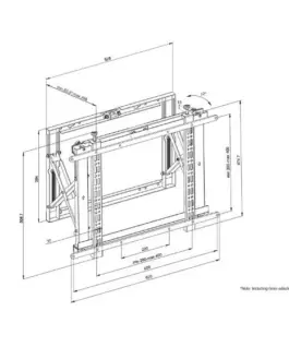 Alternative view of Neomounts Video wall mount WL95-800BL1 POP 42-70 инча 35kg 200x200-600x400