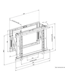 Alternative view of Neomounts Video wall mount WL95-800BL1 POP 42-70 инча 35kg 200x200-600x400