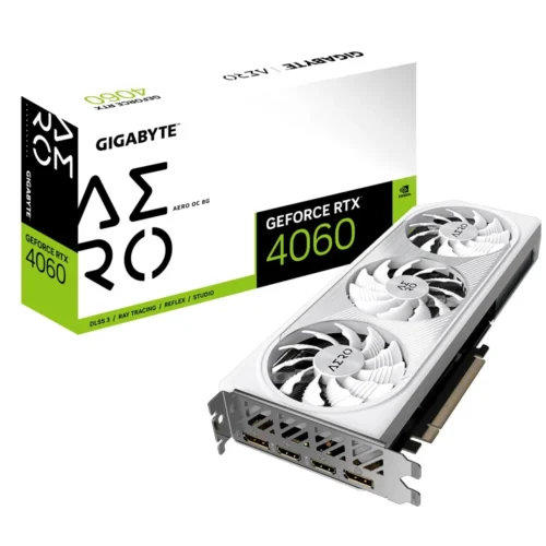 Gigabyte видео карта GeForce RTX 4060 AERO OC 8G GDDR6 128bit 2DP/2HDMI