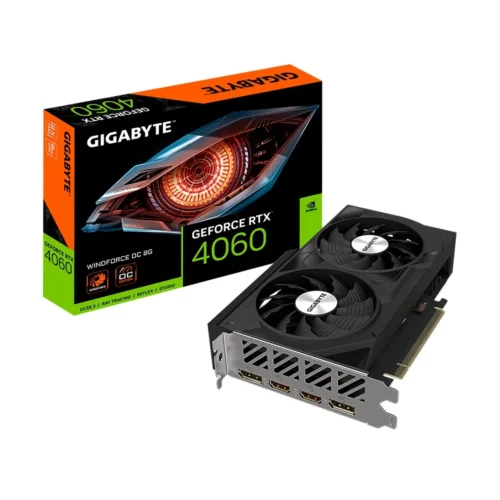 Gigabyte видео карта GeForce RTX 4060 WINDFORCE OC 8G GDDR6 128bit 2DP