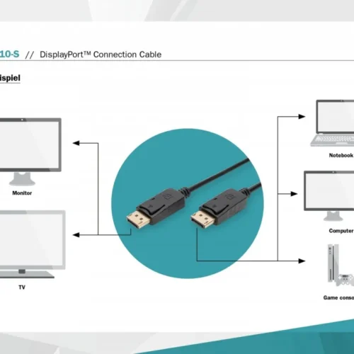 Digitus DisplayPort1.2 кабел 1m DP/DP M/M