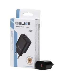 Beline зарядно 20W USB-C + USB-A черен