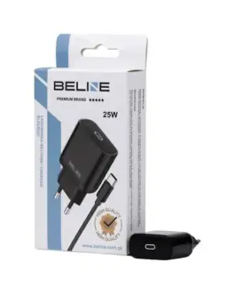 Beline зарядно 25W USB-C + USB-C кабел, черен