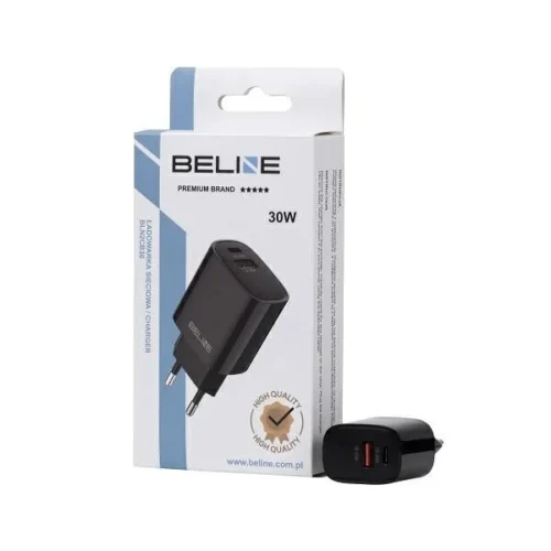 Beline зарядно 30W USB-C + USB-A, черен