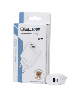 Beline зарядно 30W USB-C + USB-A, бял