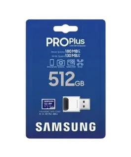Samsung памет card microSD PRO+ Plus MB-MD512SB/WW 512GB + reader