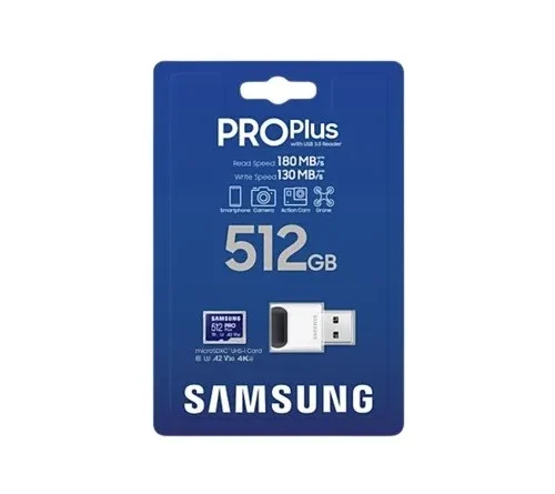 Samsung памет card microSD PRO+ Plus MB-MD512SB/WW 512GB + reader