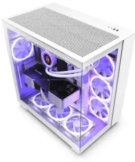 NZXT кутия за компютър H9 Flow with window бял