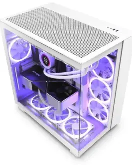 NZXT кутия за компютър H9 Flow with window бял