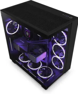 NZXT кутия за компютър H9 Flow with window черен