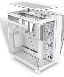 NZXT кутия за компютър H9 Elite with window бял