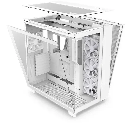 NZXT кутия за компютър H9 Elite with window бял