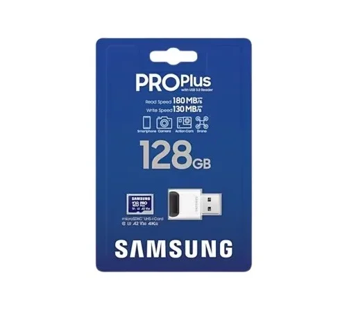 Samsung памет card microSD PRO Plus MB-MD128SB/WW 128GB + reader