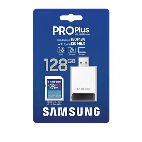 Samsung памет card SD PRO Plus MB-SD128SB/WW 128GB + reader