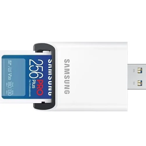Alternative view of Samsung памет card SD PRO Plus MB-SD256SB/WW 256GB + reader