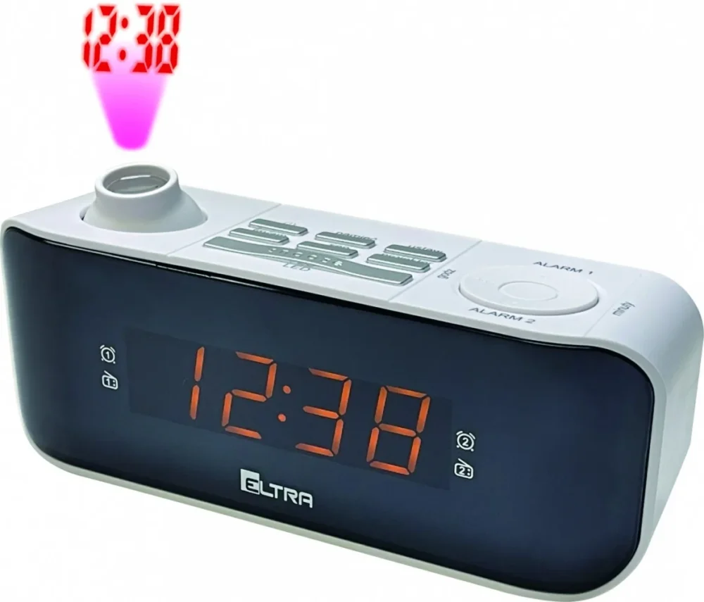Eltra Clockradio Kasia (Kate) with projector бял