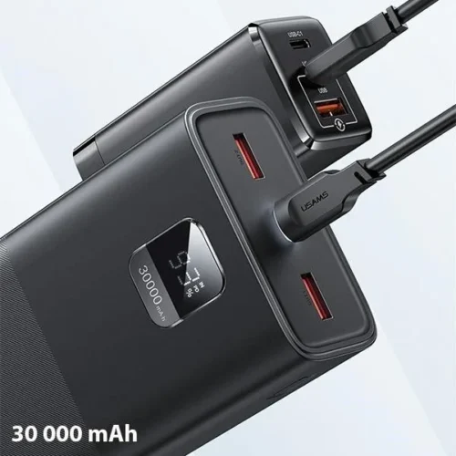 USAMS външна батерия 30000mAh PB68 PD + QC 3.0 Fast Charge