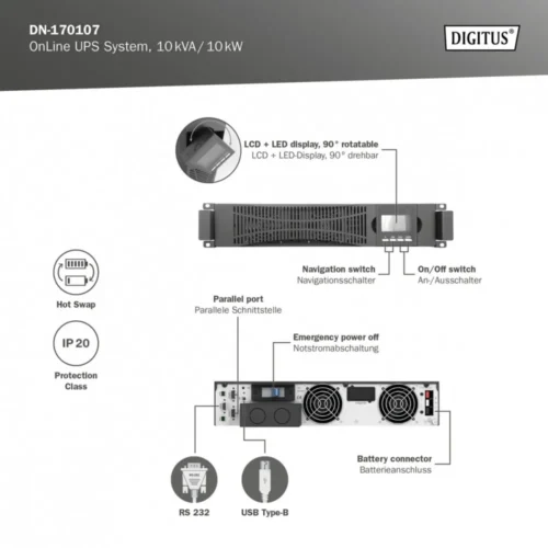 Digitus UPS Online Rack DN-170107
