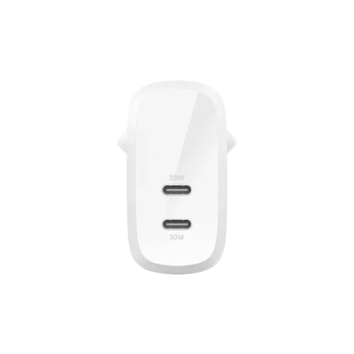 Belkin Dual зарядно 30W USB-C Power Delivery 60W бял