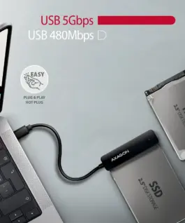 AXAGON ADSA-FP2C адаптер USB-C 5Gbps HDD/SSD SATA6G 2.