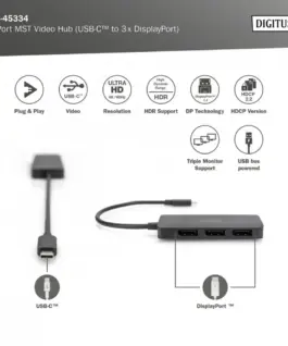 Digitus Video адаптер 3-ports DS-45334