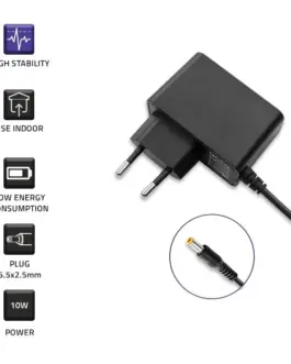 Alternative view of Qoltec Plug in захранващ блок 10W 5V, 2A, 5.5x2.5
