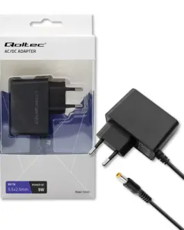 Qoltec Plug in захранващ блок 9W 9V 1A 5.5x2.5