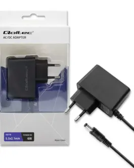 Qoltec Plug in захранващ блок 6W 6V 1A 5.5x2.1