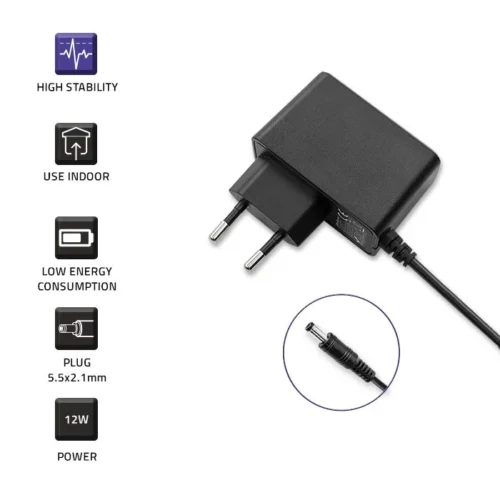 Alternative view of Qoltec AC адаптер 12W 6V, 2A, 5.5x2.1