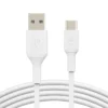 Belkin кабел BoostCharge USB-A/USB-C 1m бял