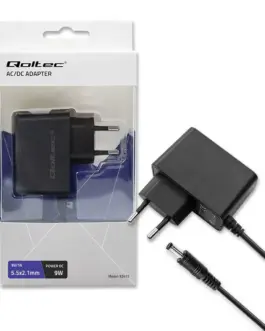 Qoltec Plug in захранващ блок 9W 9V 1A 5.5x2.1