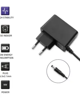 Alternative view of Qoltec Plug in захранващ блок 9W 9V, 1A, 5.5x2.1