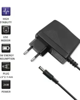 Alternative view of Qoltec Plug in захранващ блок 24W 12V, 2A, 5.5x2.1