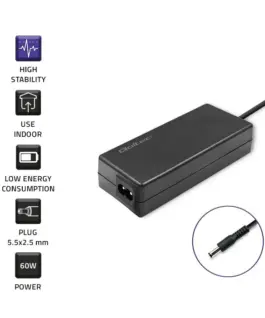 Alternative view of Qoltec Desktop захранващ блок 60W 12V, 5A, 5.5x2.5