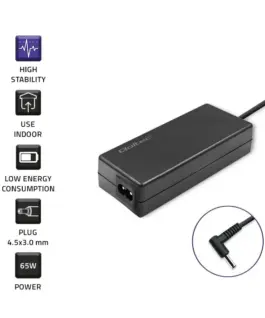 Alternative view of Qoltec Power адаптер for Samsung 65W, 19V, 3.42A, 3.0x1.