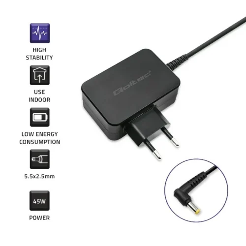 Qoltec Power адаптер forToshiba 45W