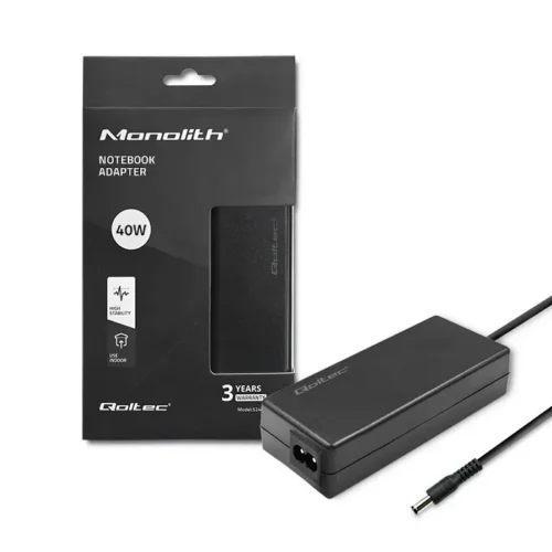 Qoltec AC power адаптер 40W 12V 3.33A 5.5x2.1