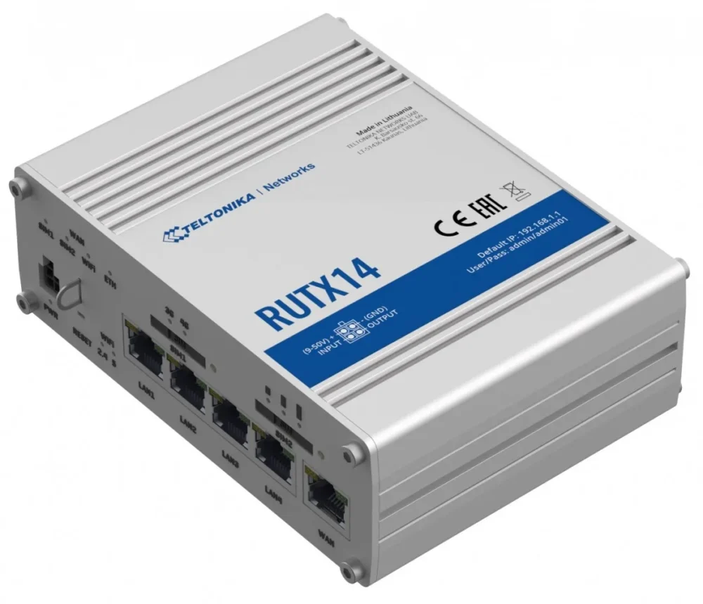 TELTONIKA Router LTE RUTX14 (Cat12) WiFi BLE