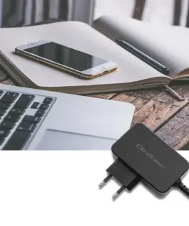 Alternative view of Qoltec зарядно 65W, 5V 20V 3A 3.25A, USB type C, P