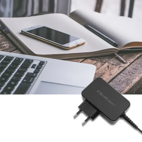 Alternative view of Qoltec зарядно 65W, 5V 20V 3A 3.25A, USB type C, P