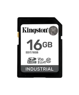 Kingston памет card SD 16GB Industrial C10 UHS-I U3 V30 A1 pSLC