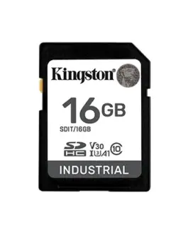 Kingston памет card SD 16GB Industrial C10 UHS-I U3 V30 A1 pSLC