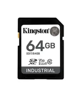 Kingston памет card SD 64GB Industrial C10 UHS-I U3 V30 A1 pSLC