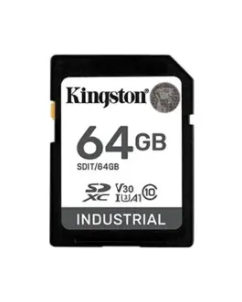 Kingston памет card SD 64GB Industrial C10 UHS-I U3 V30 A1 pSLC