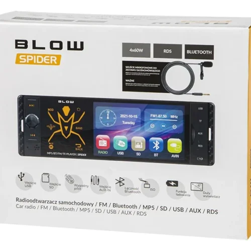 BLOW Car radio Spider 4CAL RDS RGB